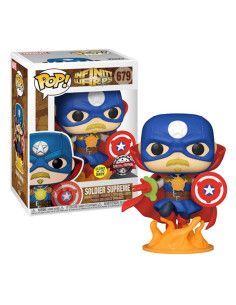 Funko pop marvel infinity warps soldado supremo glow in...