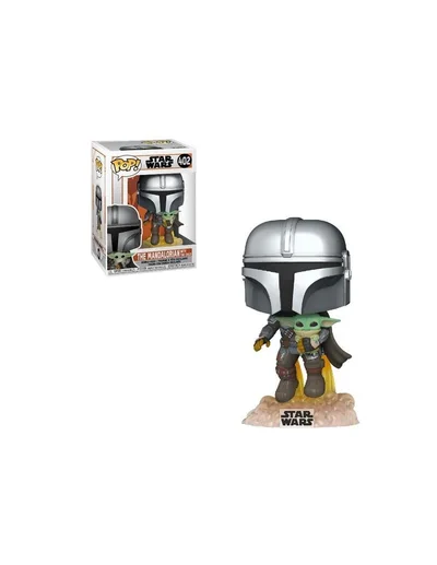 Funko Pop! Star Wars the Mandalorian Mandalorian Volando con Jet & Baby Yoda 50959
