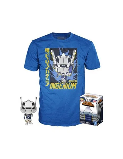 Pop! & Tee My Hero Academia Tenya Iida Ingenium (Full Mech Suit) Funko + Camiseta Talla L