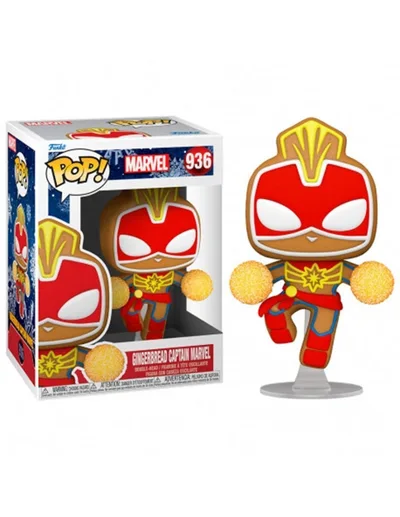 Funko Pop! Marvel Navidad Galleta Jengibre Capitana Marvel 50661