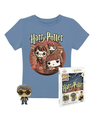 Pop! & Tee Harry Potter Funko + Camiseta Trio Talla S