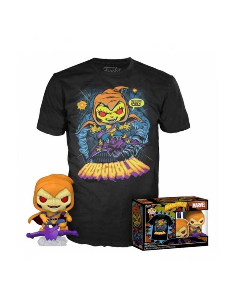 Funko Pop! Marvel Spiderman Hobgoblin + Camiseta Exclusiva Talla Xl