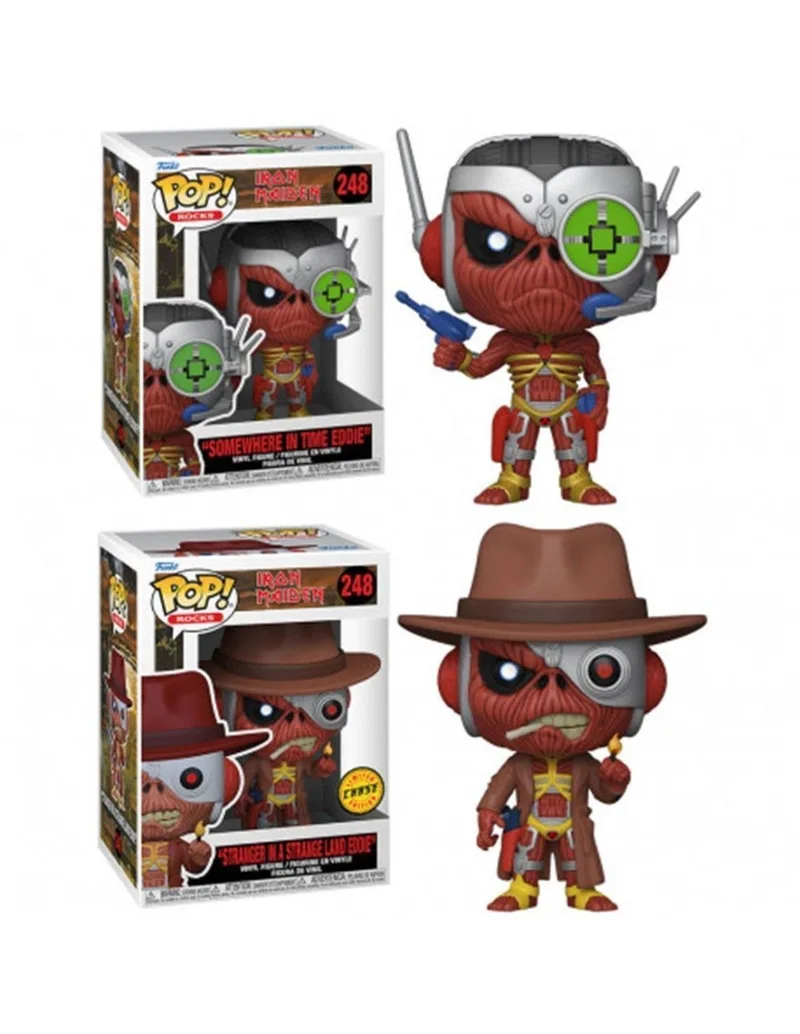 Funko Pop! Estrellas del Rock Iron Maiden Eddie Somewhere In Time Eddie con Opcion Chase Efecto Metalico 57607