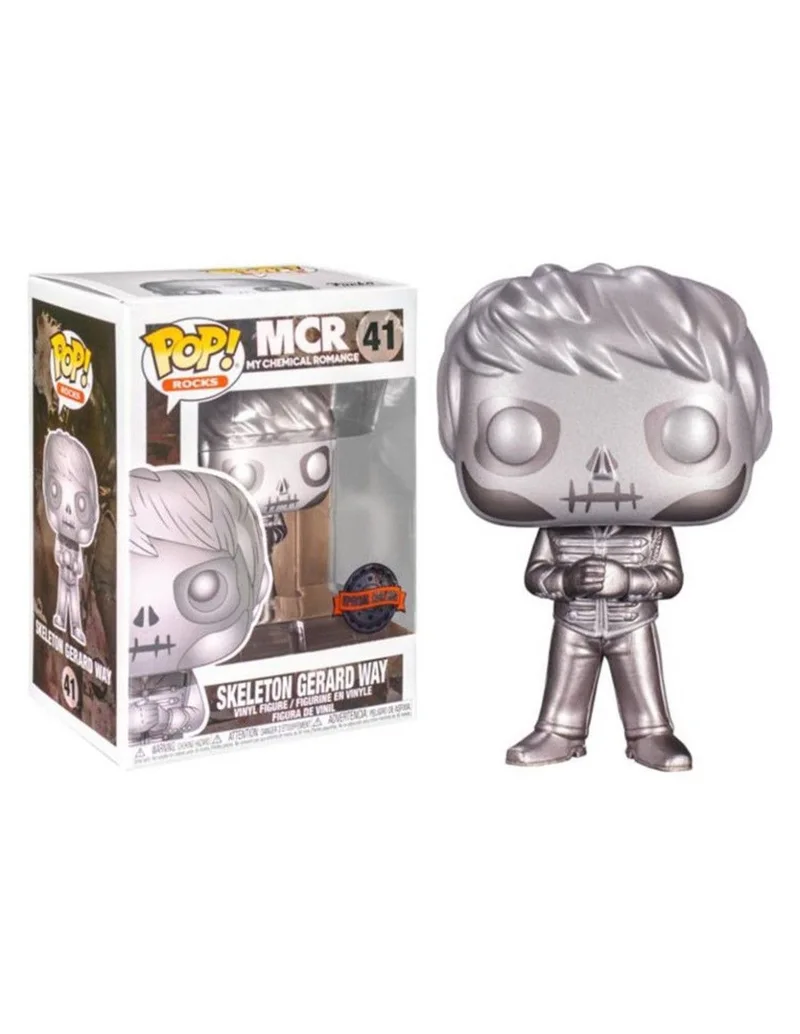 Funko Pop! Estrellas del Rock My Chemical Romance Skeleton Gerard Way Version Platino Edicion Limitada Exclusiva 56137