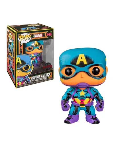 Funko Pop! Marvel Black Light Capitan America Multicolor 48845