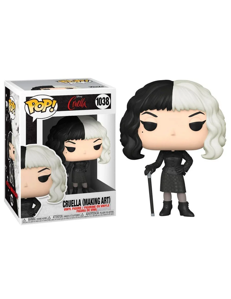 Funko Pop! Disney Cruella Emma Stone Cruella de Vil con Baston Creando Arte 54466