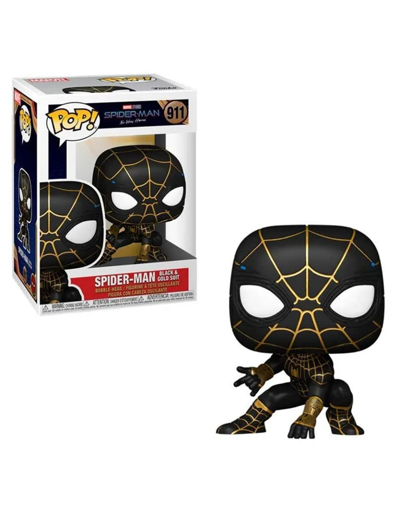 Funko Pop! Marvel Spiderman No Way Home Spider - Man Traje Dorado y Negro 56827