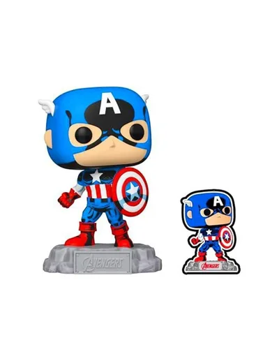 Funko Pop! Marvel A60 - Comic Capitan America con Pin