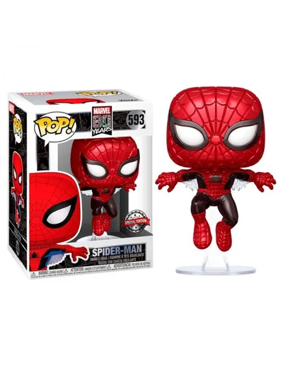 Funko Pop! Marvel Spiderman 80 Aniversario Spiderman Efecto Metalico Edicion Especial Exclusivo 47604