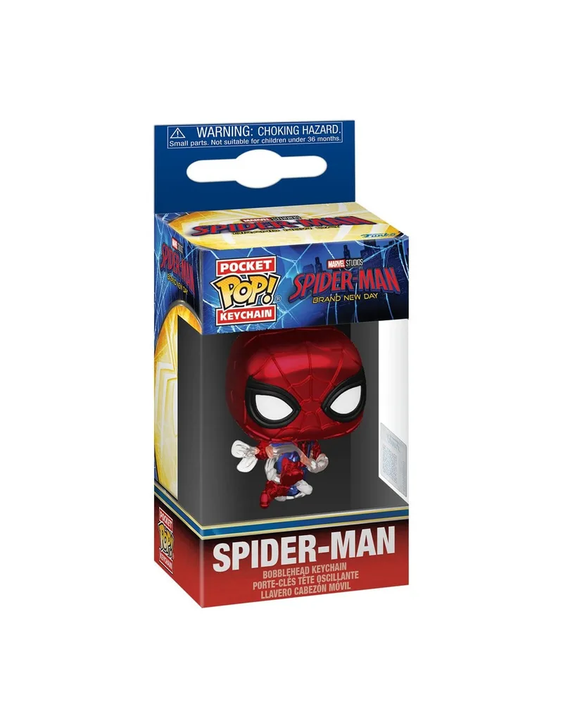Pop! Keychain: Spider - Man Bnd - Spider - Man (Metallic)